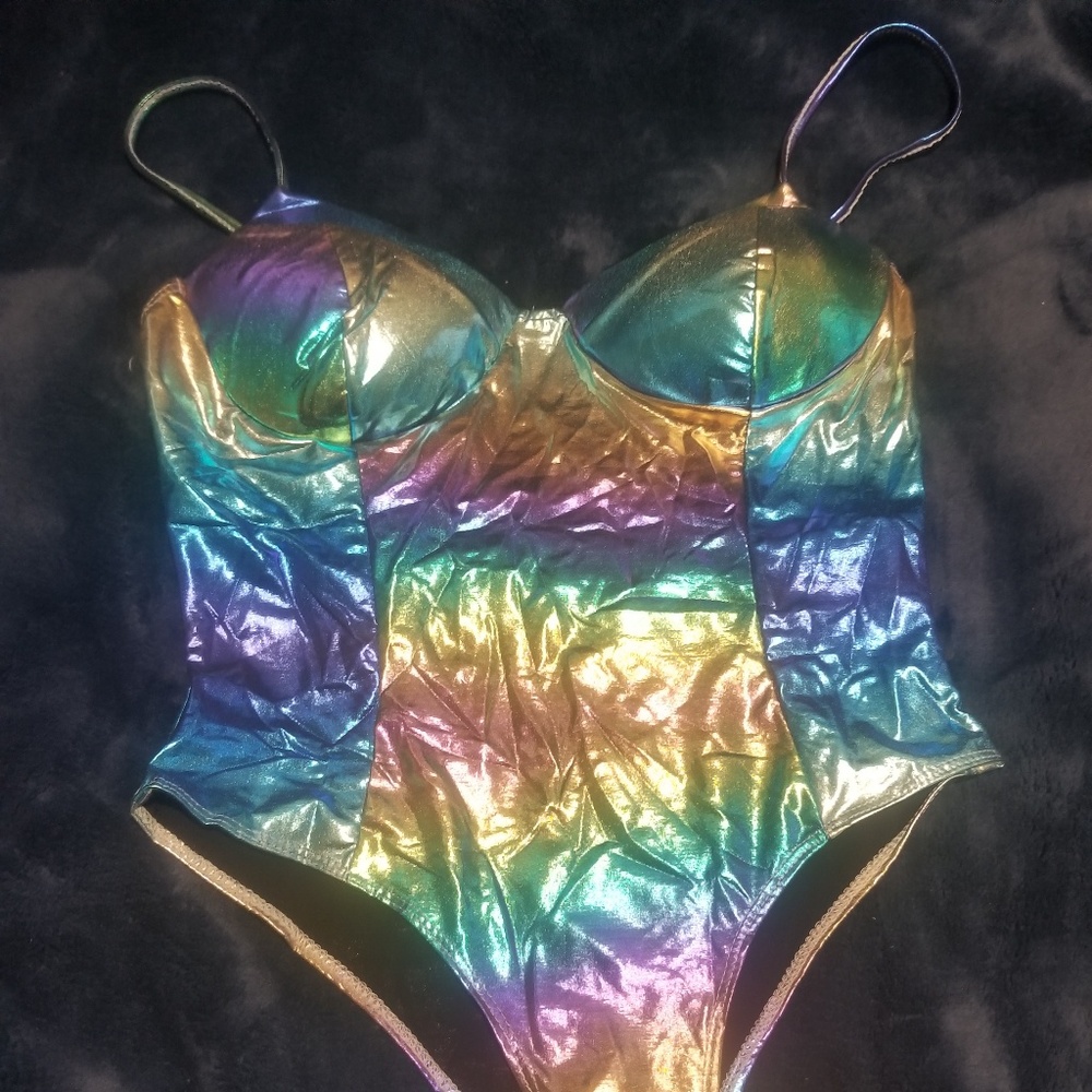 Metallic leotard
